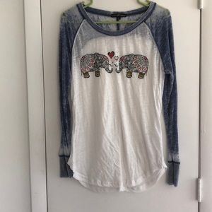Almost Famous Tops - Almost Famous Elephant Long Sleeve Top Almost Famous Tops - Almost Famous Elephant Long Sleeve Top
